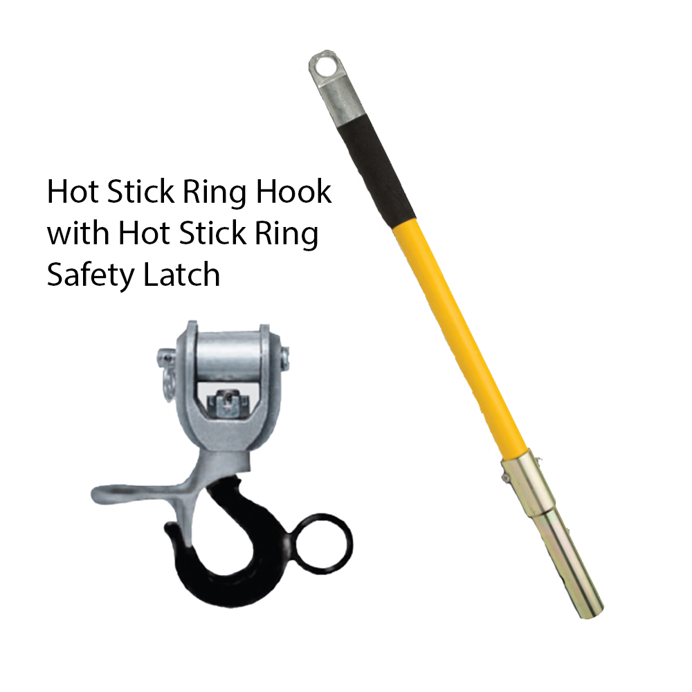 Little Mule Lineman's Hot Stick Ring Hooks with Hot Stick Ring Safety Latches Hoist from GME Supply